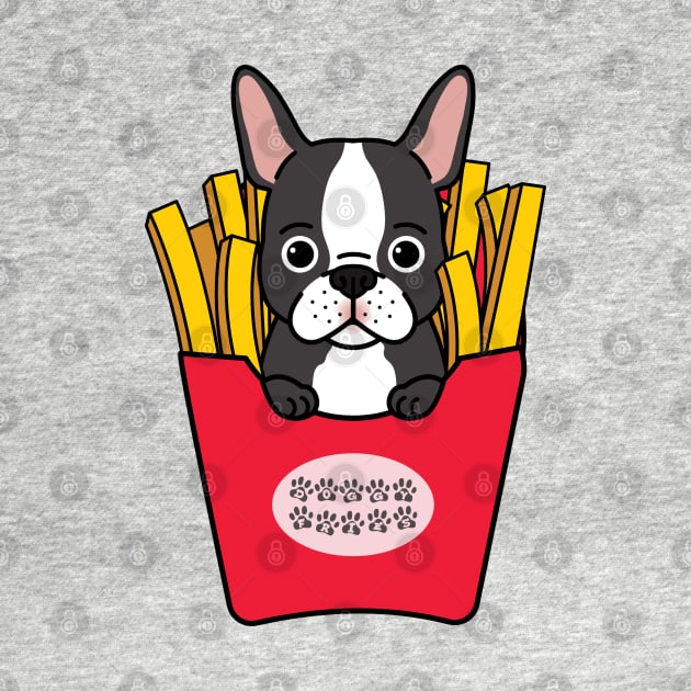 Cute Doggy And French Fries by Owl Canvas